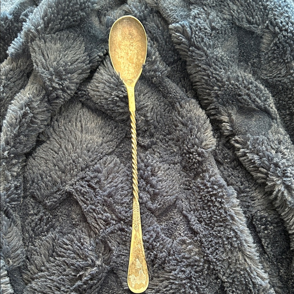 Elegant silver plate Twisted Handle Spoon